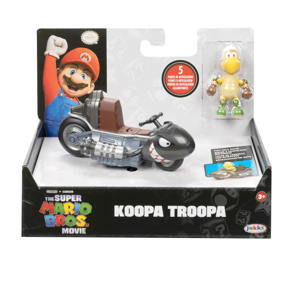 Nintendo Super Mario Pelicula Figura 2,5" C/Kart Koopa Troopa